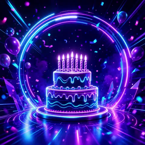 Cool Neon Lights Happy Birthday Brother GIF - Free Download