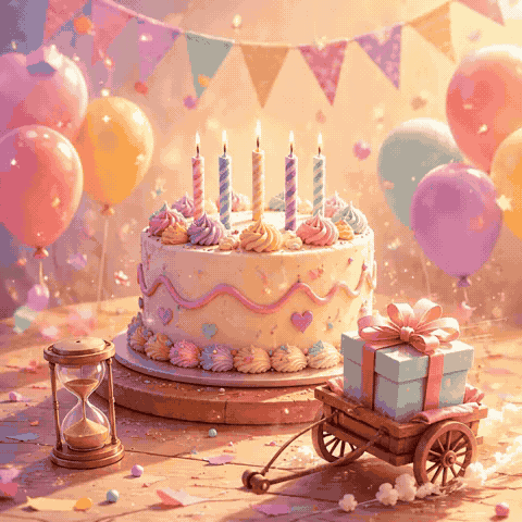 Belated Happy Birthday GIF with Wishes