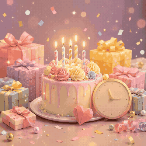 Belated Happy Birthday GIF with Sweet Wishes