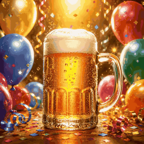 Brother Birthday Beer Mug GIF with Wishes