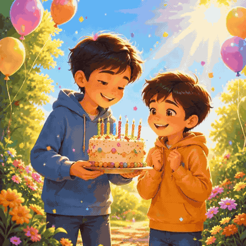 Happy Birthday Bro GIF with Sunny Wishes