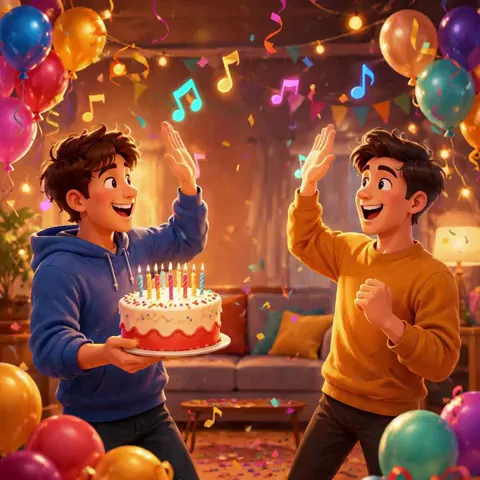 Brother Happy Birthday GIF with Musical Wishes