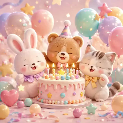 Cute Happy Birthday GIF with Wishes