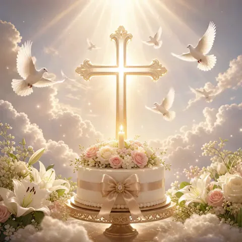 Peaceful Cross Christian Birthday GIF & Wishes